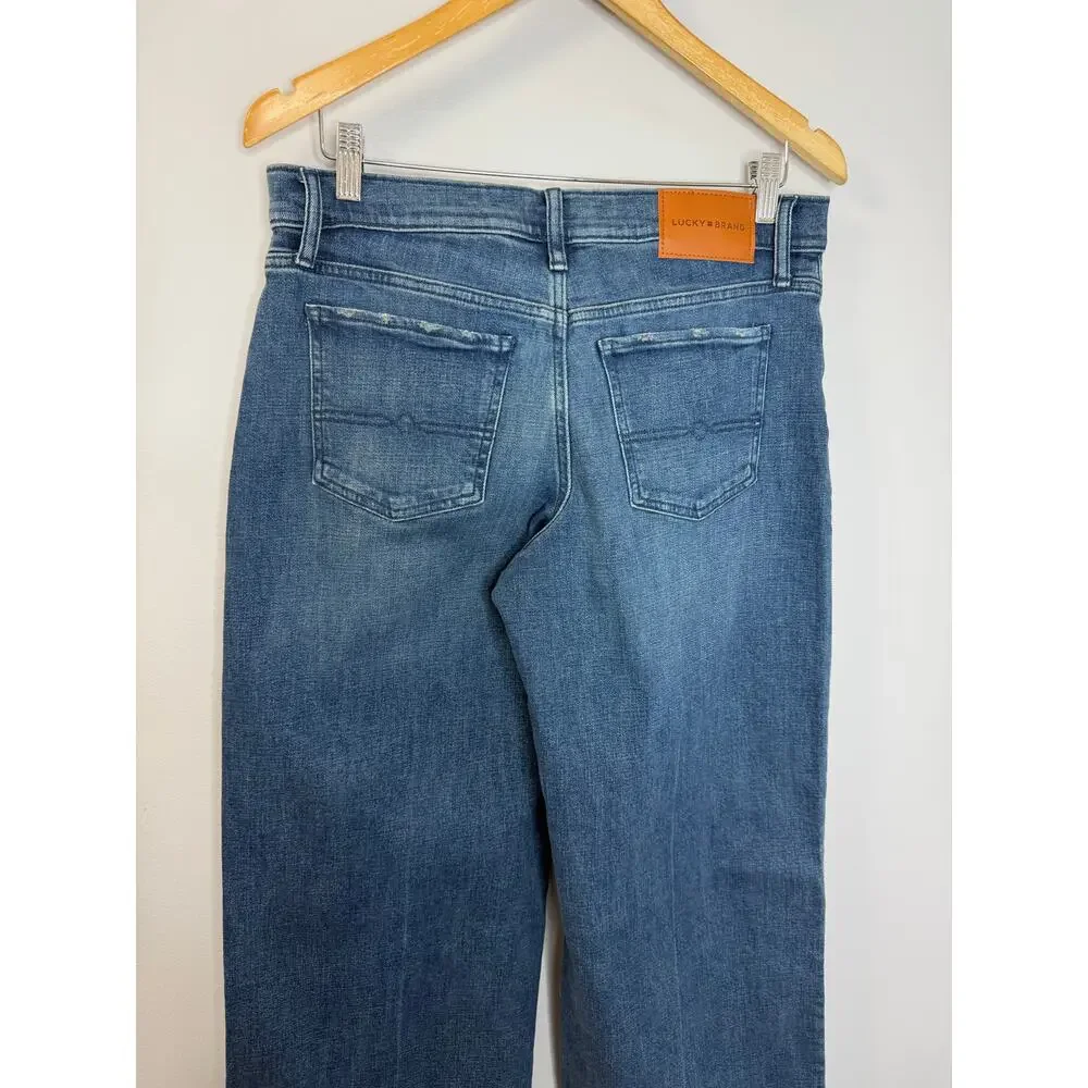 Lucky Brand Mid Rise Sweet Wide Leg Jeans Women's 8/29 Moonlit Mist Wash - Picture 6 of 12
